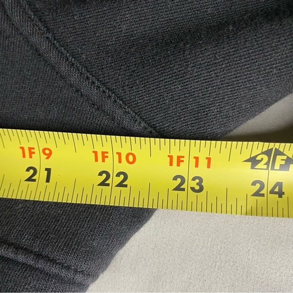 The North Face Men's Sz Large 1/4 Zip Pullover Logo Black Hoodie Sweatshirt - Picture 9 of 10